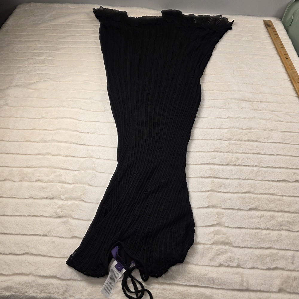 Ralph Lauren Purple Label Sheer Cap Sleeve Day Dress Size XXS Black $2,990 - Picture 7 of 7